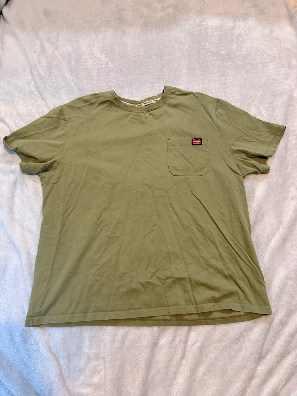 Wrangler Olive Green Short Sleeve Pocket Tee